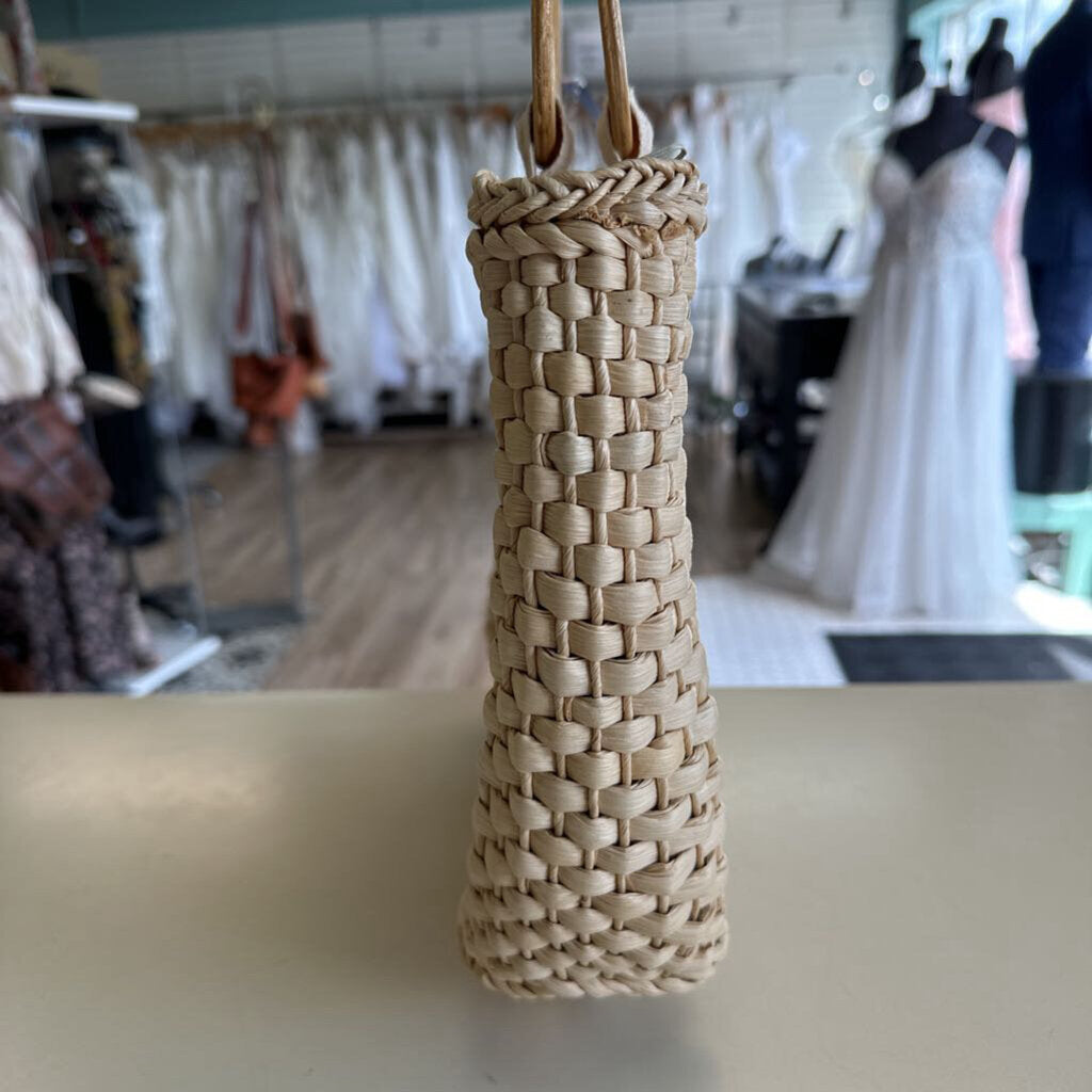 Natural/ Multi Woven Straw Purse