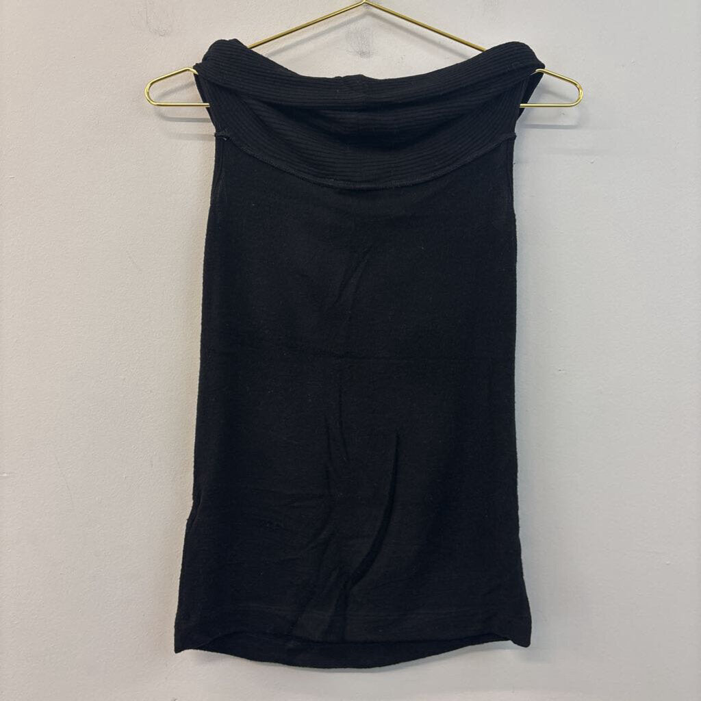 Three Dots Black Off Shoulder Knit Sleeveless Top Extra Small