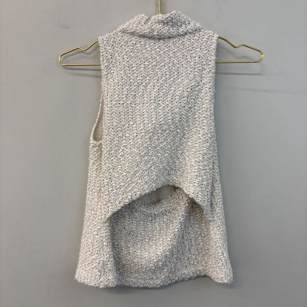 DREW Cream Knit Cowl Neck Sleeveless Top Extra Small