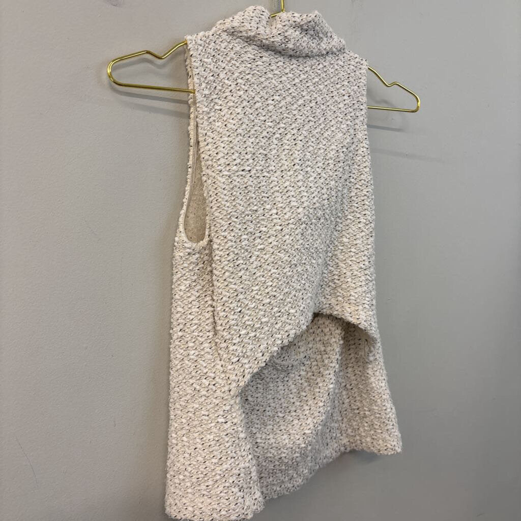 DREW Cream Knit Cowl Neck Sleeveless Top Extra Small