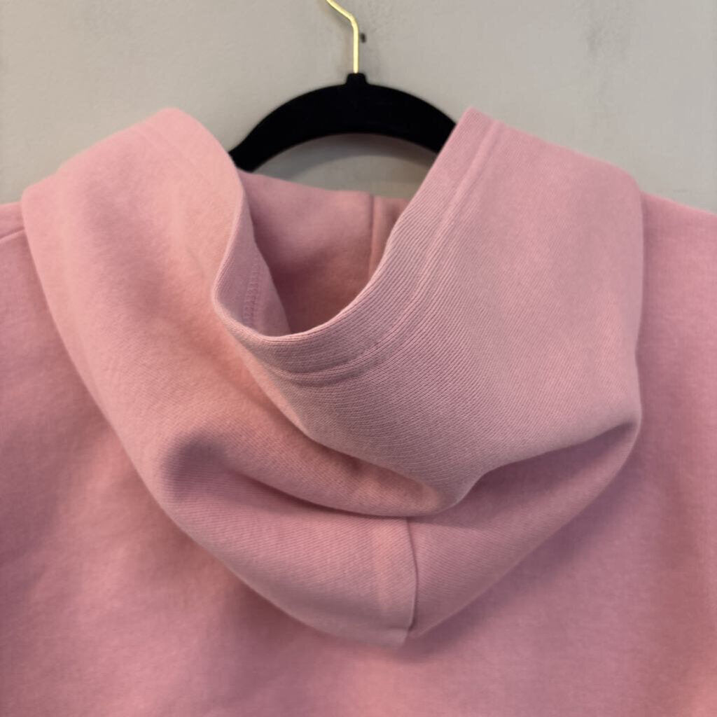 JO and Co Pink Cropped Long Sleeve Zip Up Hoodie Extra Small