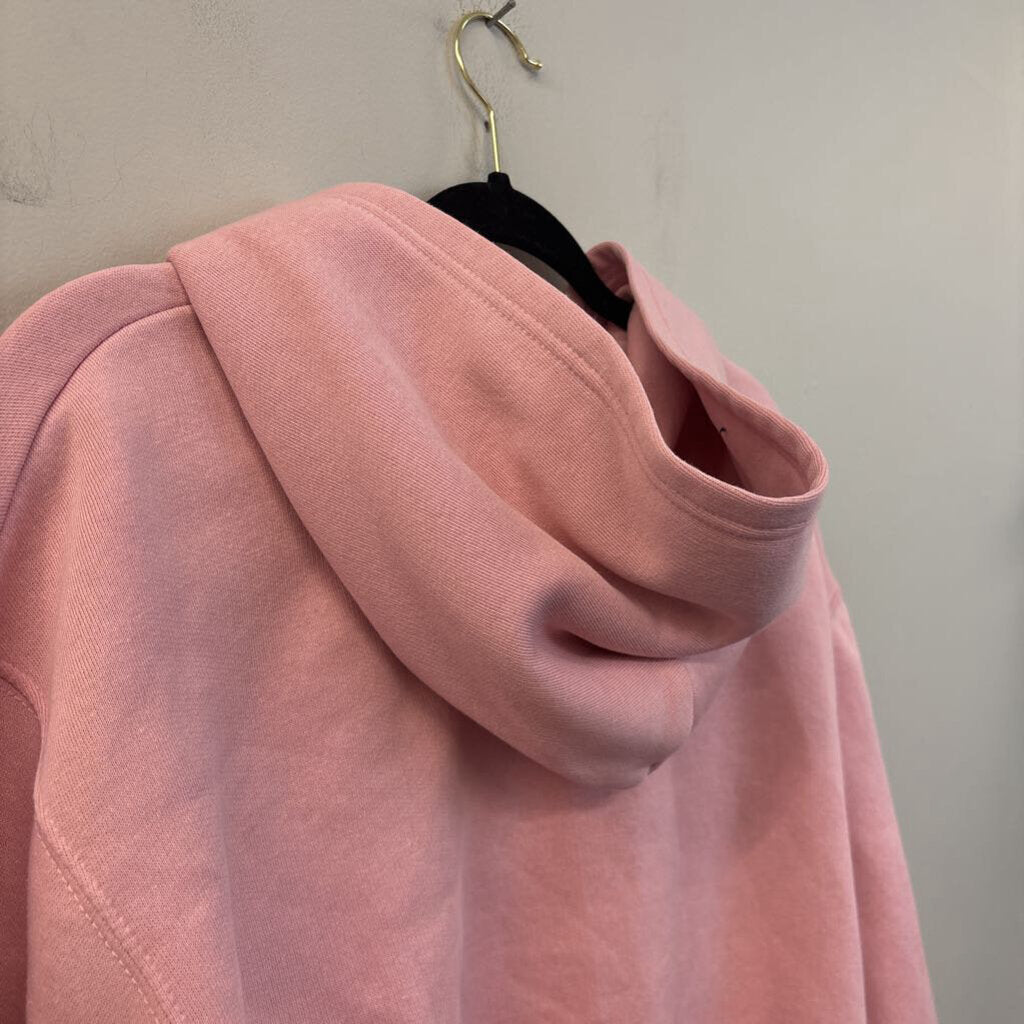 JO and Co Pink Cropped Long Sleeve Zip Up Hoodie Extra Small