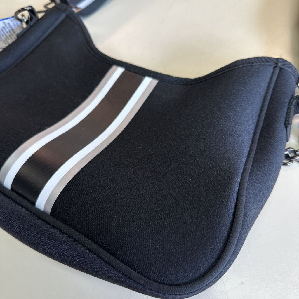 Haute Shore Black/ Grey Neoprene Crossbody Purse