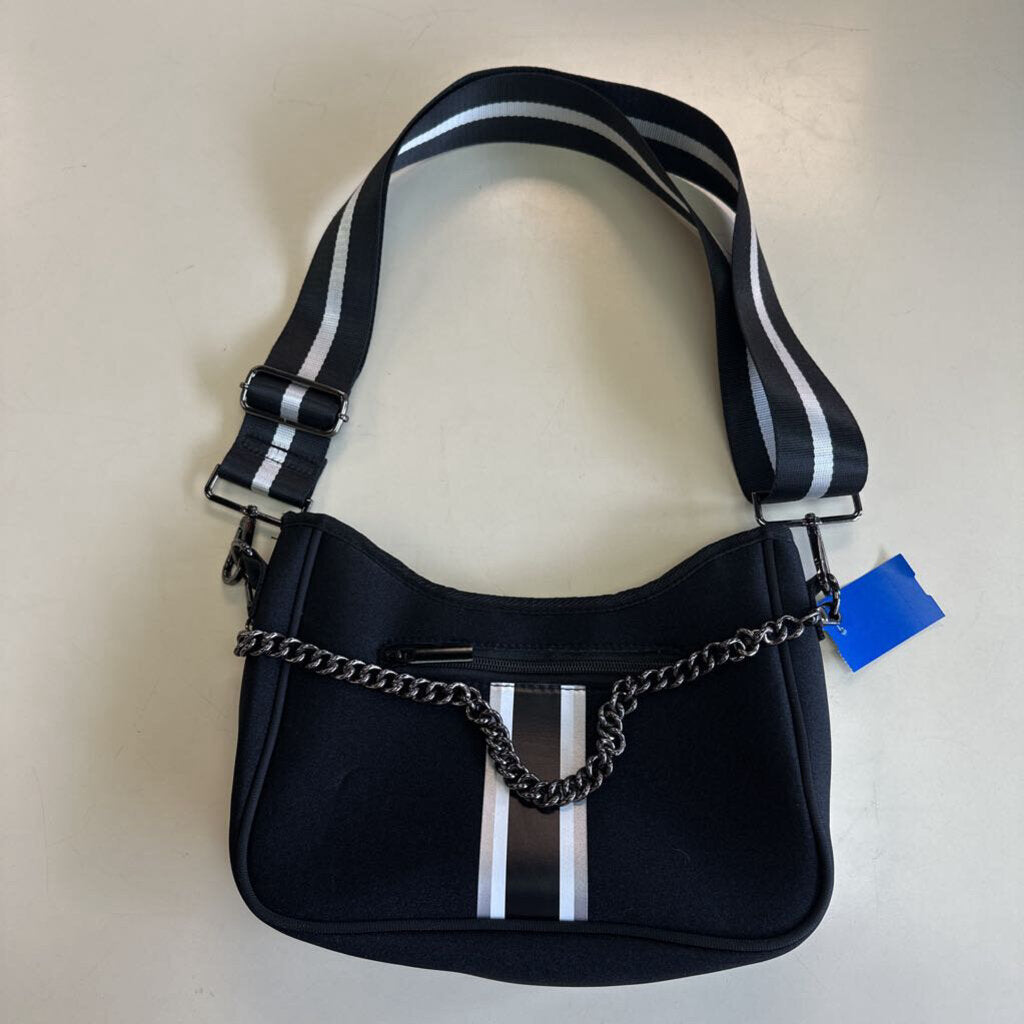 Haute Shore Black/ Grey Neoprene Crossbody Purse