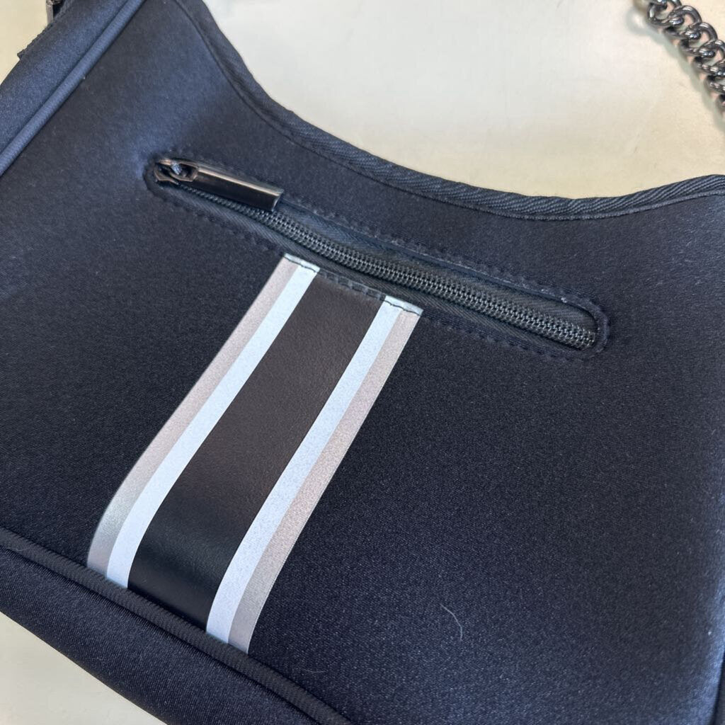 Haute Shore Black/ Grey Neoprene Crossbody Purse