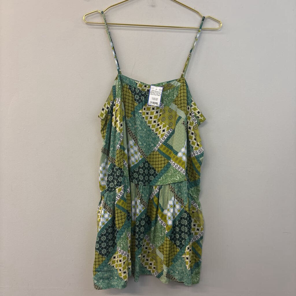 Natural Life Green/ Multi Print Tunic Top Large
