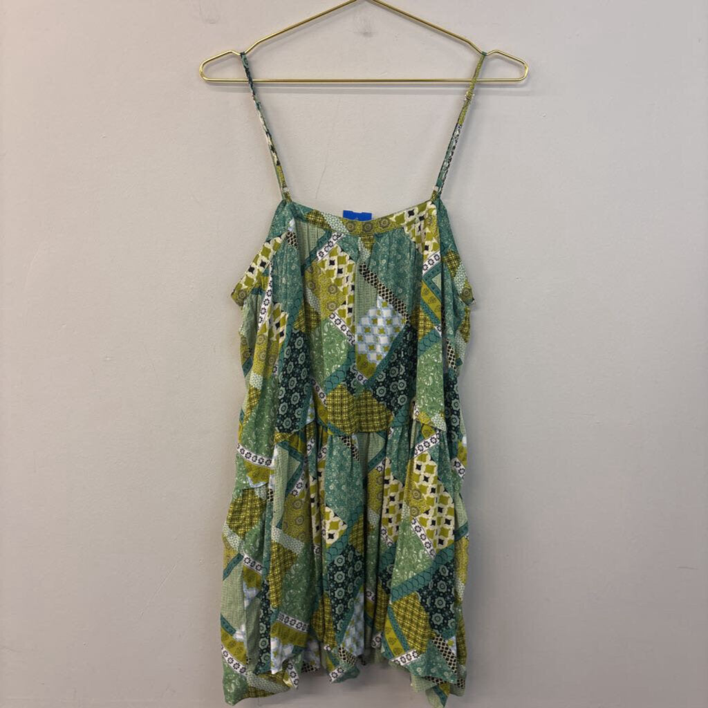 Natural Life Green/ Multi Print Tunic Top Large