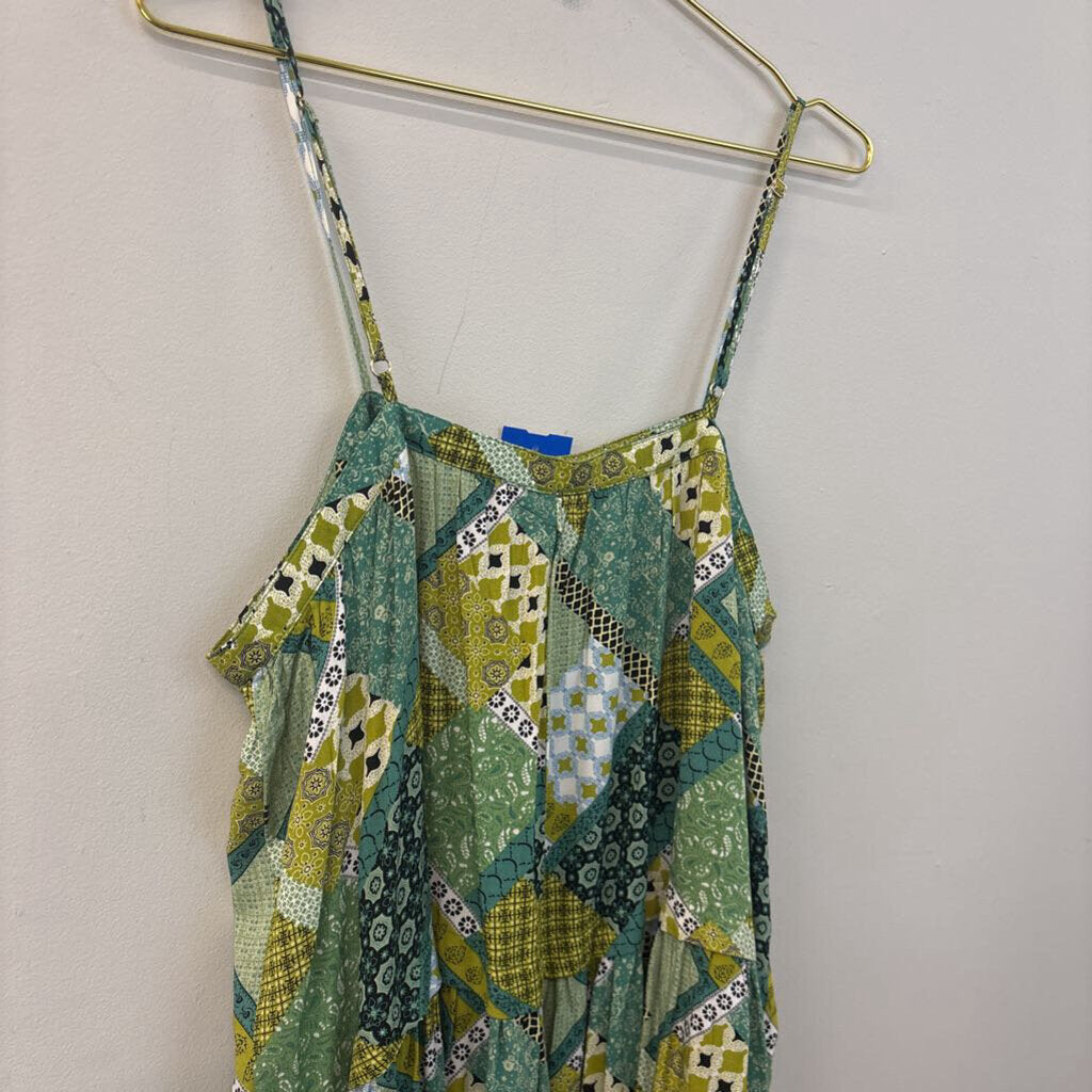 Natural Life Green/ Multi Print Tunic Top Large