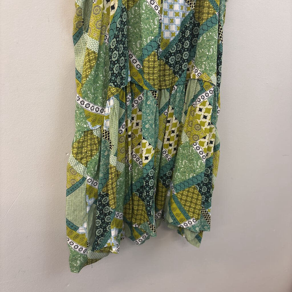Natural Life Green/ Multi Print Tunic Top Large