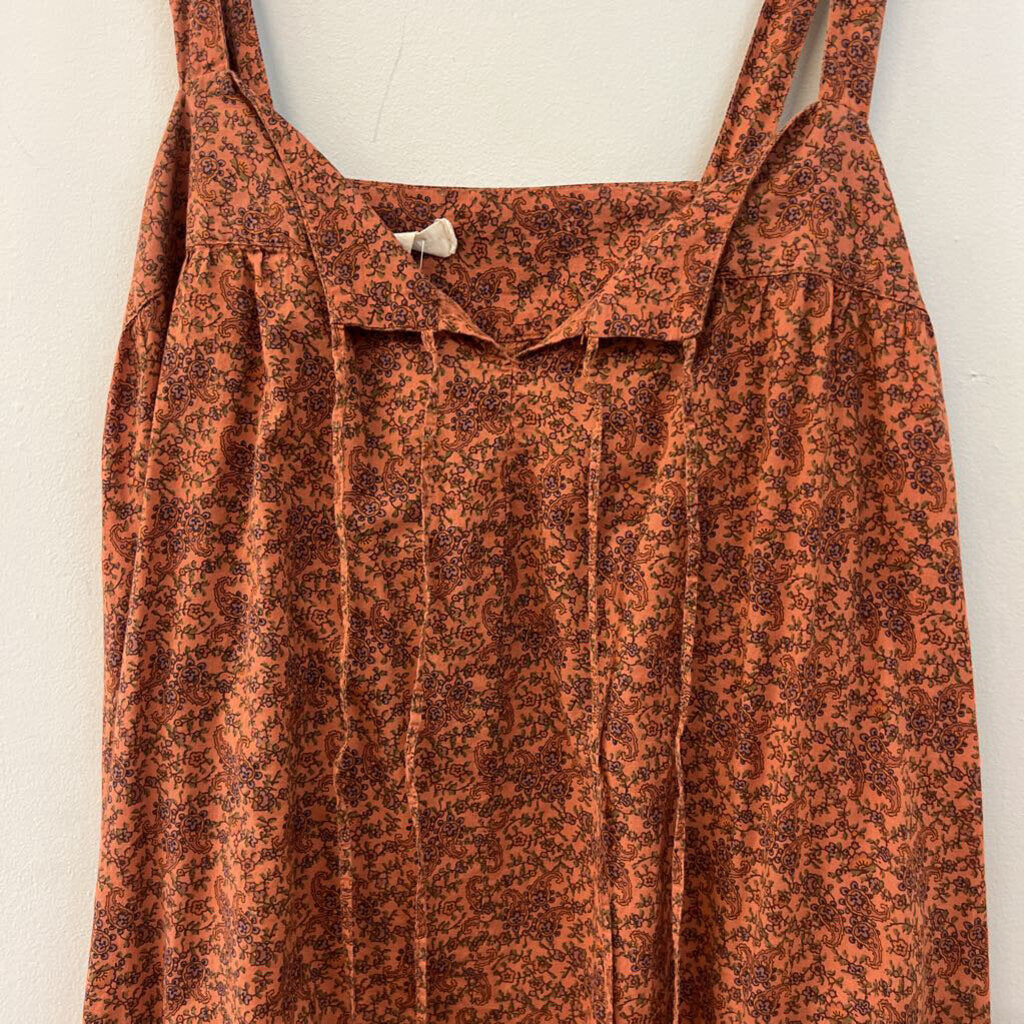 Natural Life Brown Paisley Print Maxi Dress L/ XL