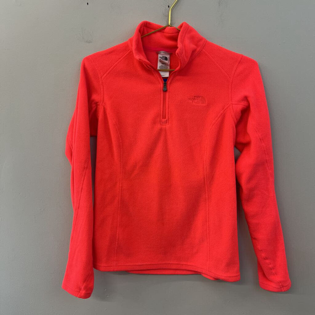 The North Face Bright Coral Long Sleeve Fleece Pullover Extra Small