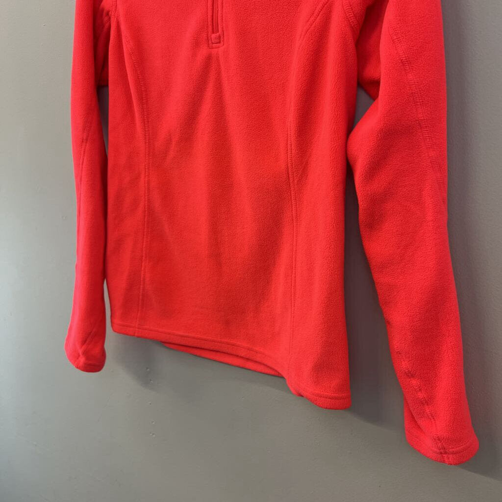 The North Face Bright Coral Long Sleeve Fleece Pullover Extra Small