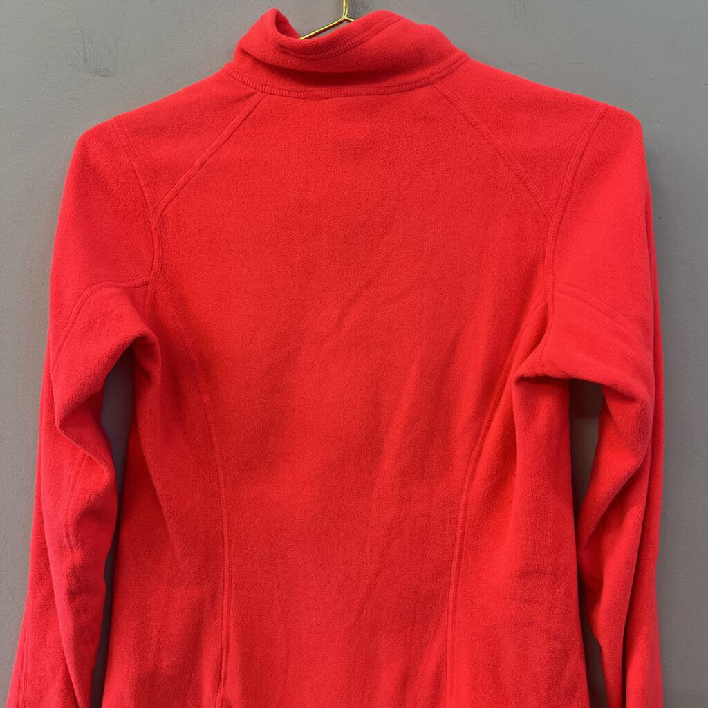 The North Face Bright Coral Long Sleeve Fleece Pullover Extra Small