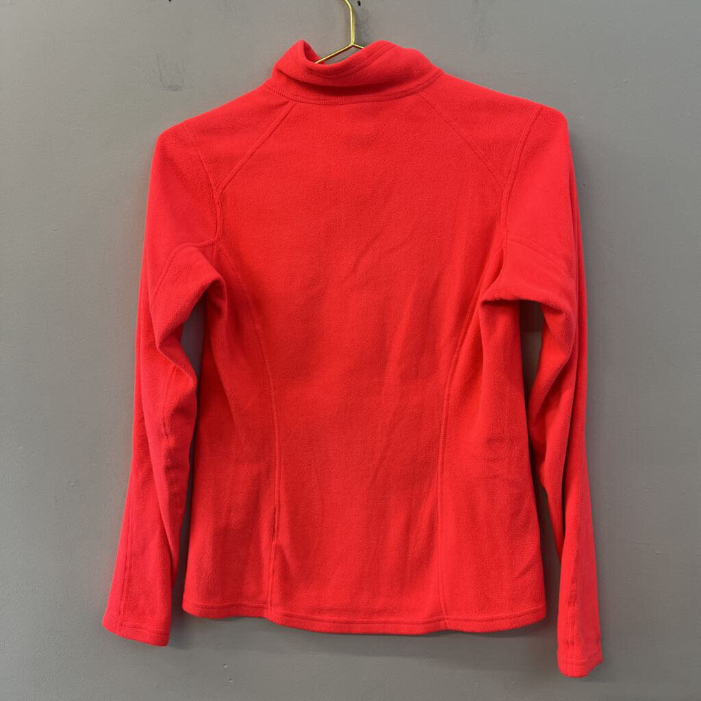 The North Face Bright Coral Long Sleeve Fleece Pullover Extra Small