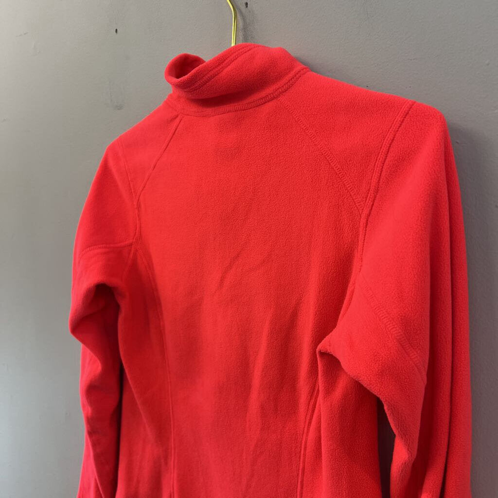 The North Face Bright Coral Long Sleeve Fleece Pullover Extra Small