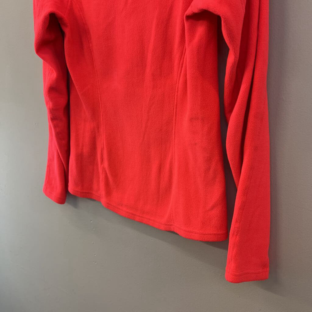 The North Face Bright Coral Long Sleeve Fleece Pullover Extra Small