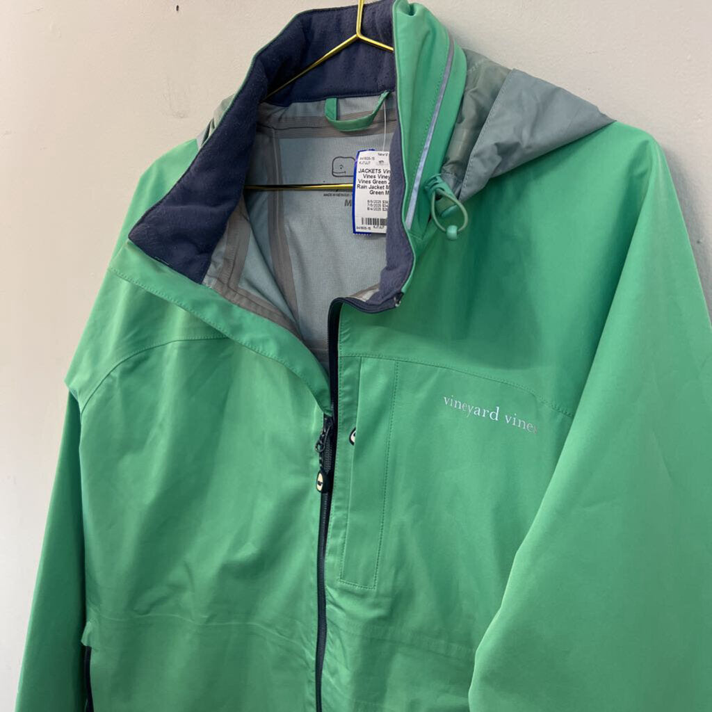 Vineyard Vines Green Zip Up Rain Jacket Medium