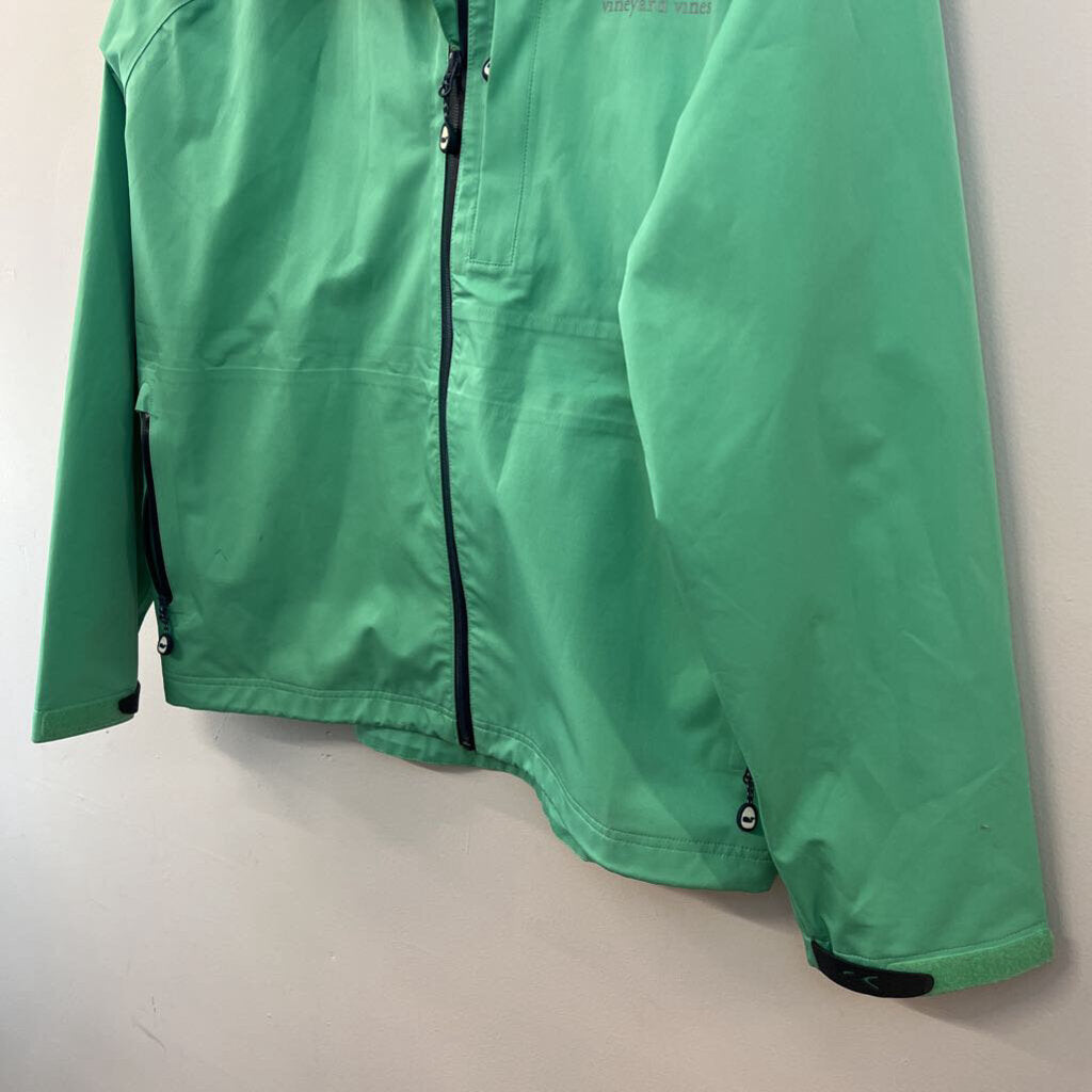 Vineyard Vines Green Zip Up Rain Jacket Medium