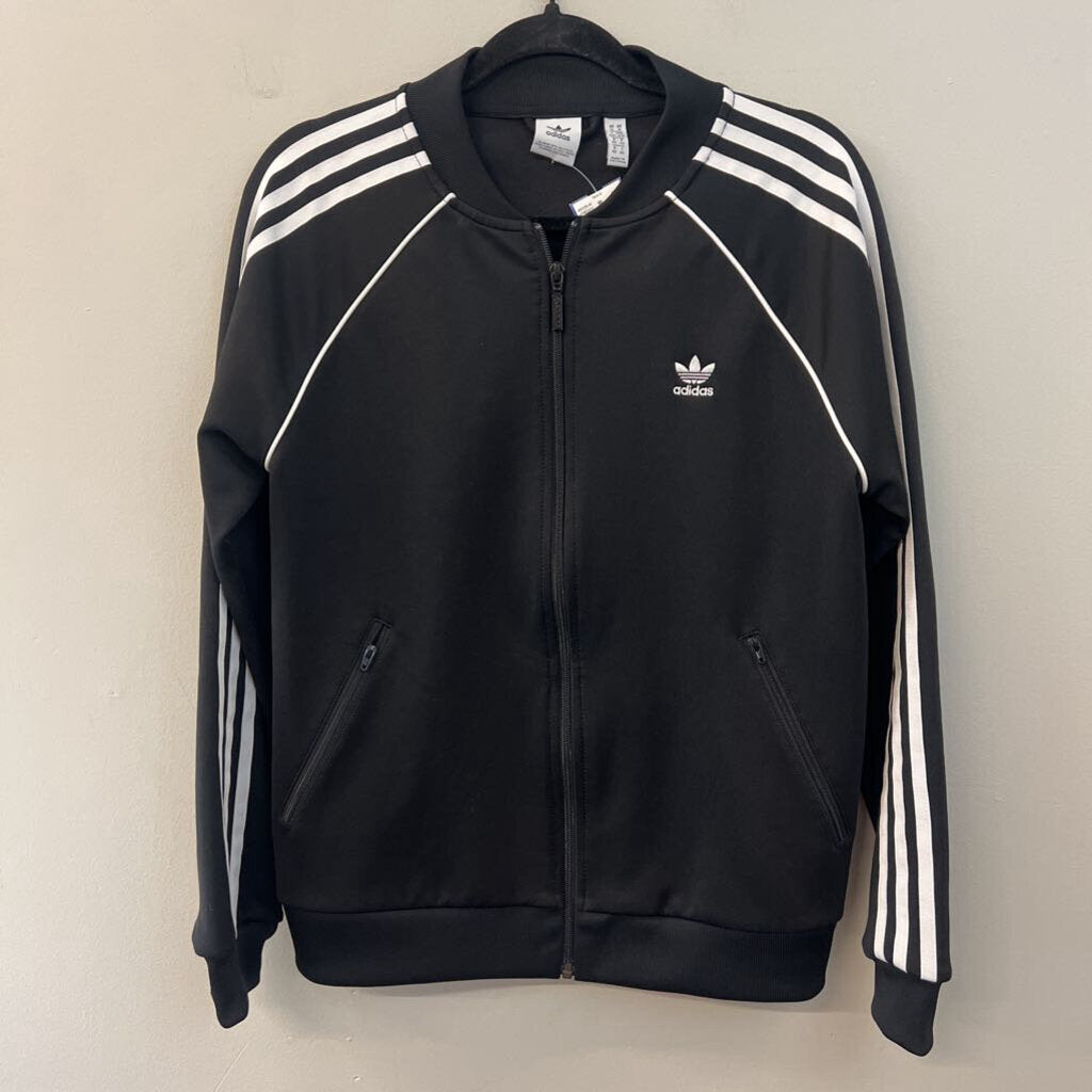 Adidas Black/ White Classic Zip Up Jacket Medium