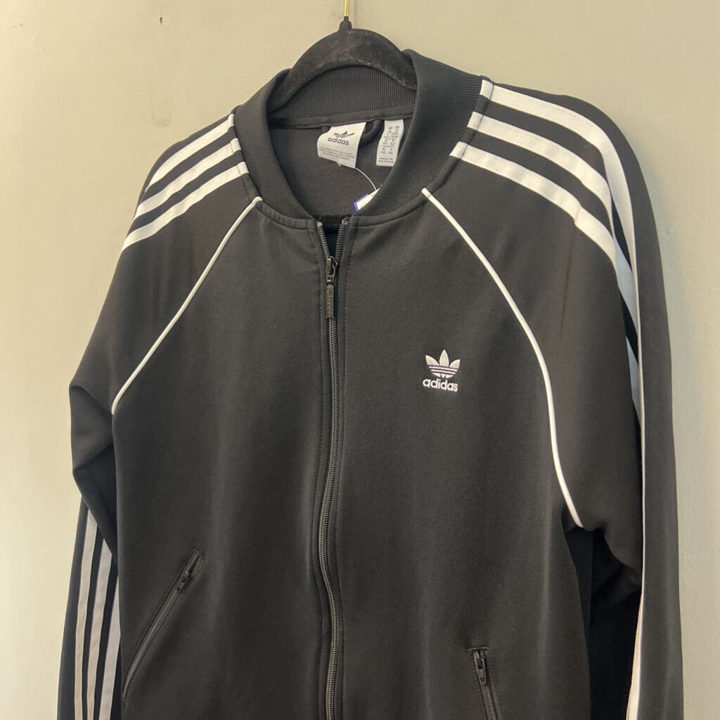 Adidas Black/ White Classic Zip Up Jacket Medium