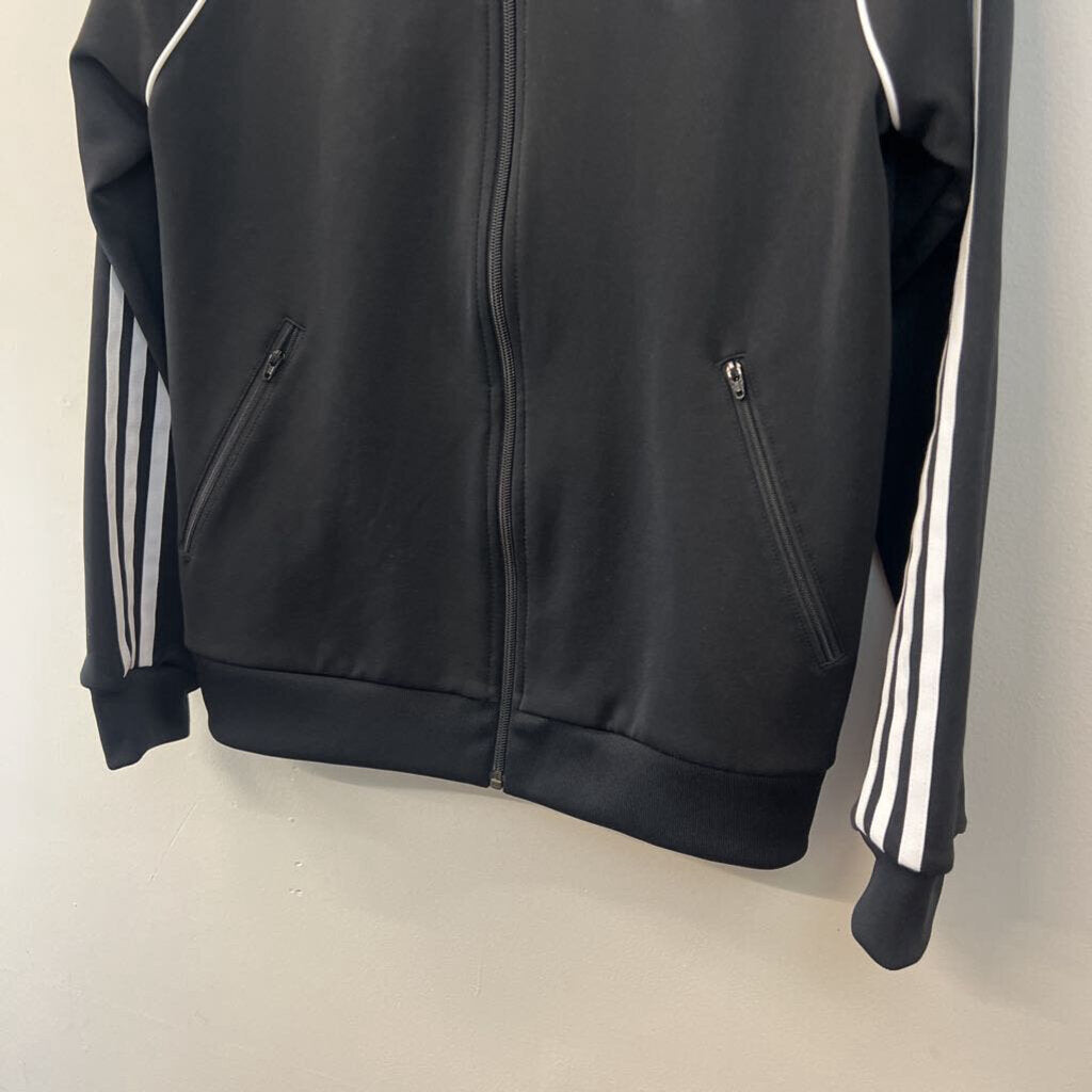 Adidas Black/ White Classic Zip Up Jacket Medium