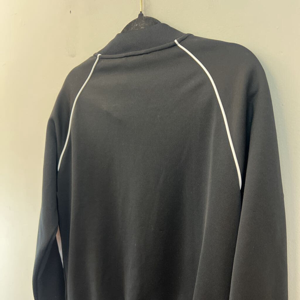 Adidas Black/ White Classic Zip Up Jacket Medium