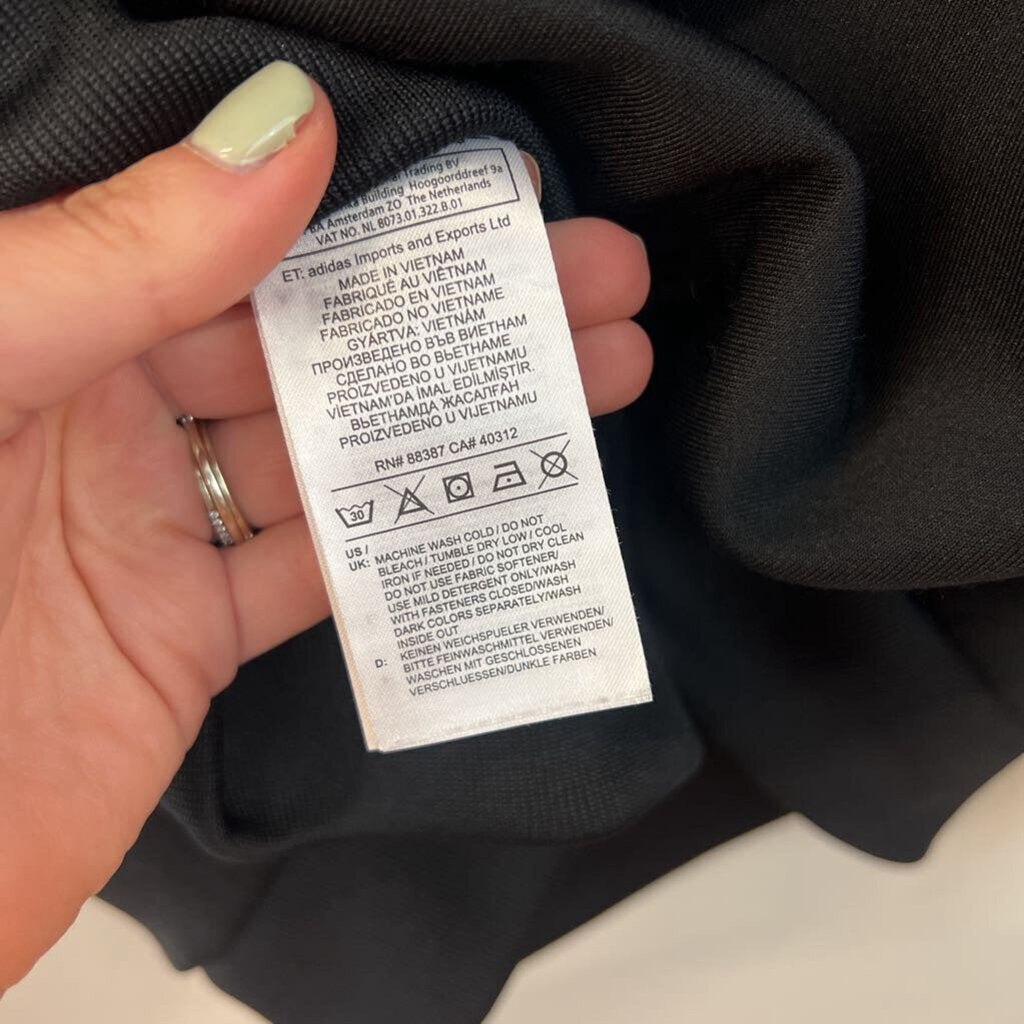 Adidas Black/ White Classic Zip Up Jacket Medium