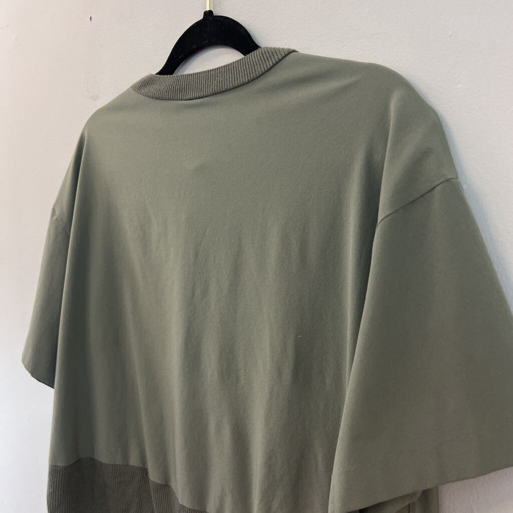 Athleta Green Short Sleeve Cropped Boxy Top Medium