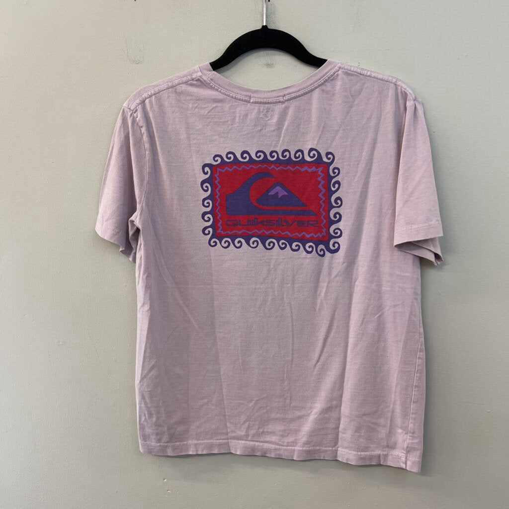 Quicksilver Purple Short Sleeve Graphic Tee Extra Small