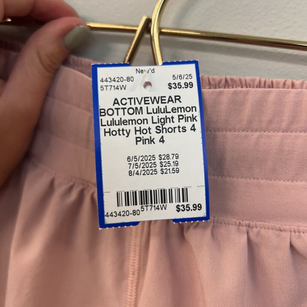 Lululemon Light Pink Hotty Hot Shorts 4