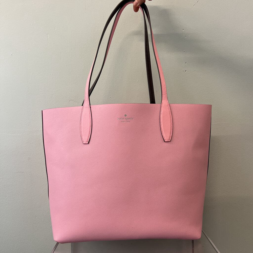 Kate Spade Pink/ Blue Print Reversible Tote Purse