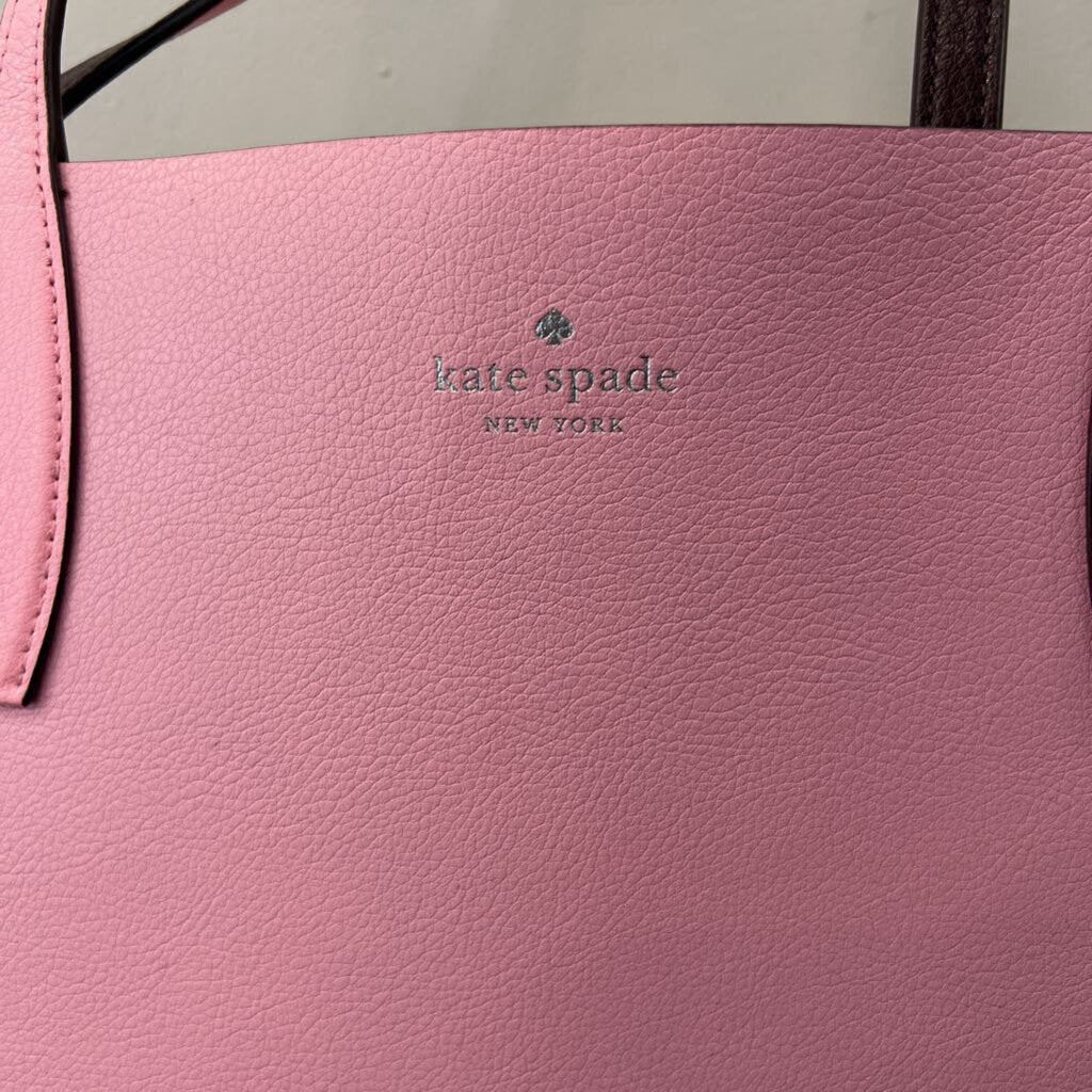 Kate Spade Pink/ Blue Print Reversible Tote Purse