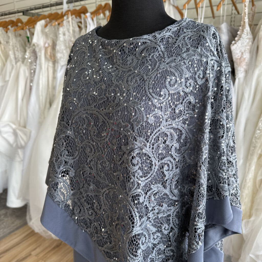 R&M Richards Asymmetrical Lace Long Dress 12