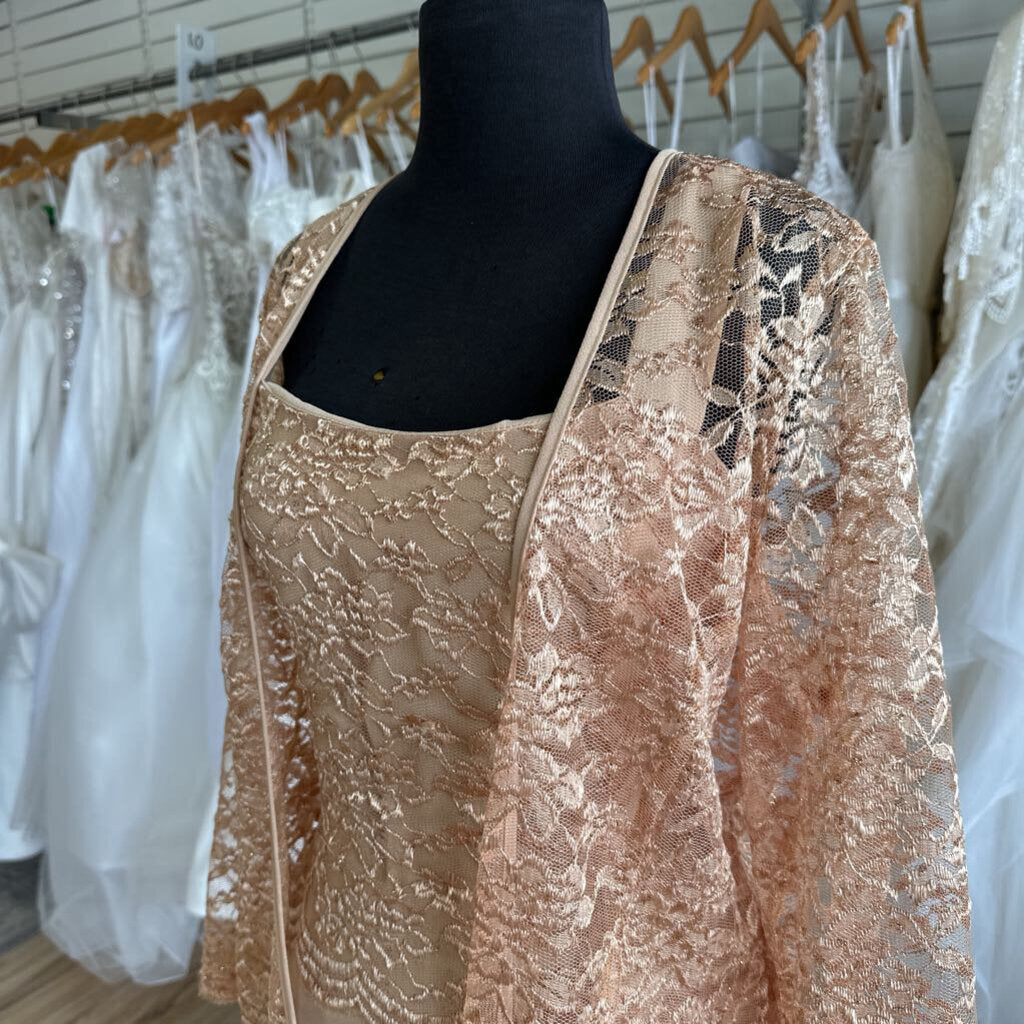 Sally Gold Sequin Lace Two Piece Extra Large