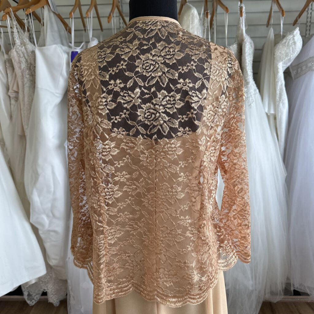 Sally Gold Sequin Lace Two Piece Extra Large