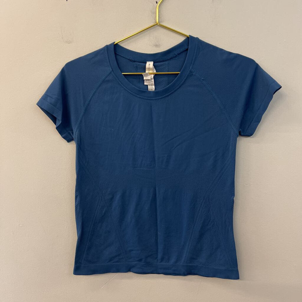 Athleta Blue Short Sleeve Athletic Top Small