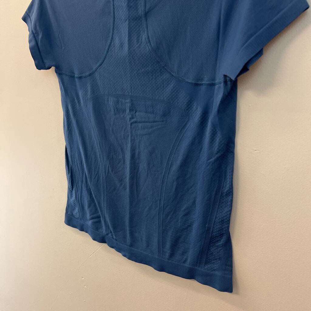 Athleta Blue Short Sleeve Athletic Top Small