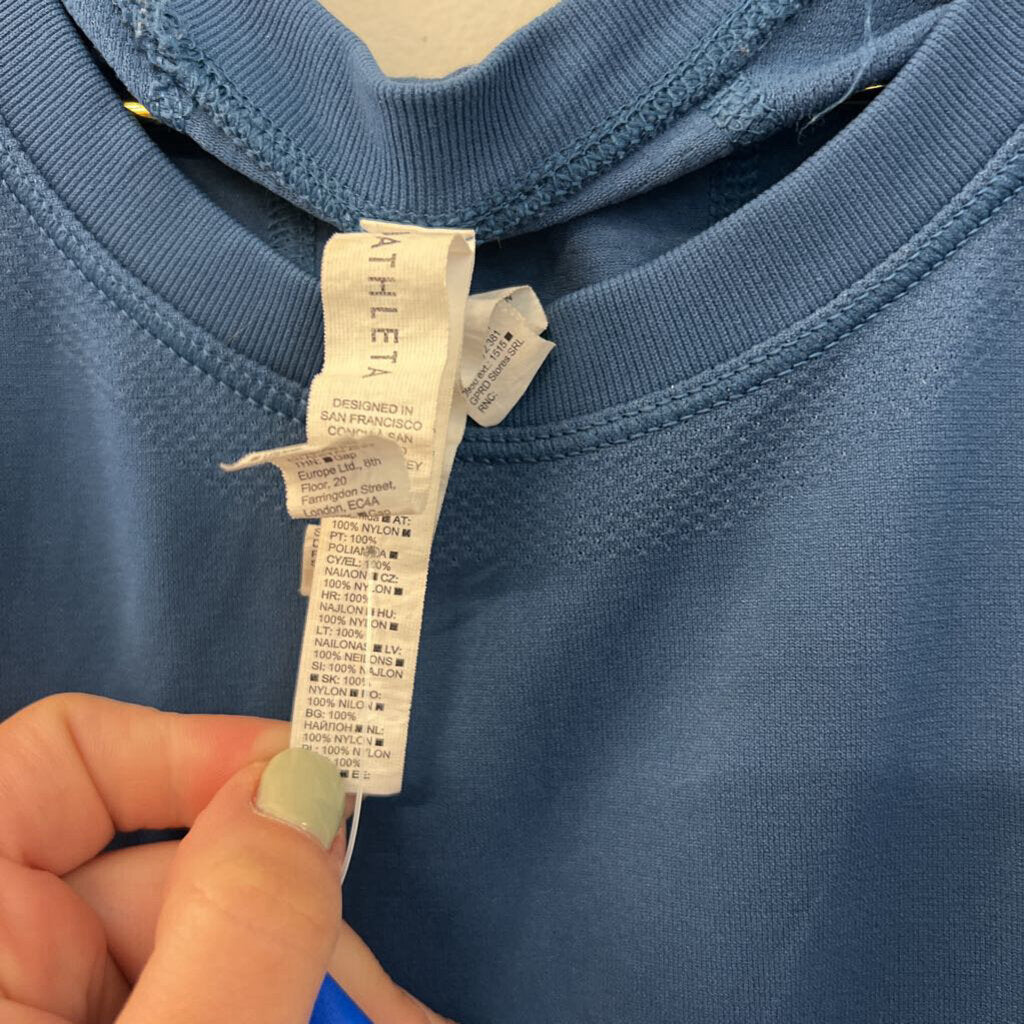 Athleta Blue Short Sleeve Athletic Top Small