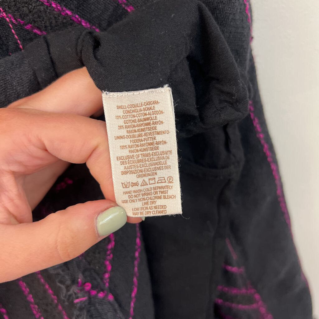 Free People Black/Purple Boho Dress Extra Small