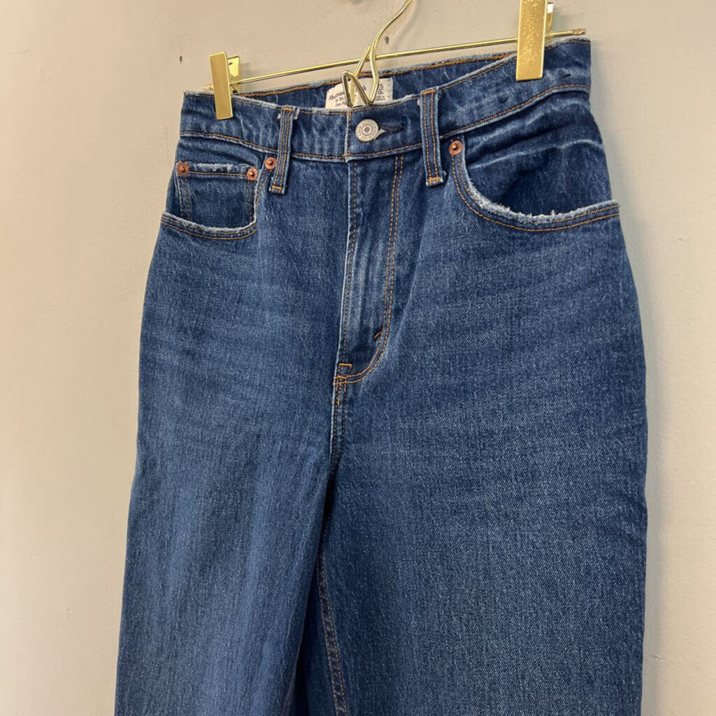 Abercrombie and Fitch Dark Wash The 90s Straight Ultra High Rise Jeans 25