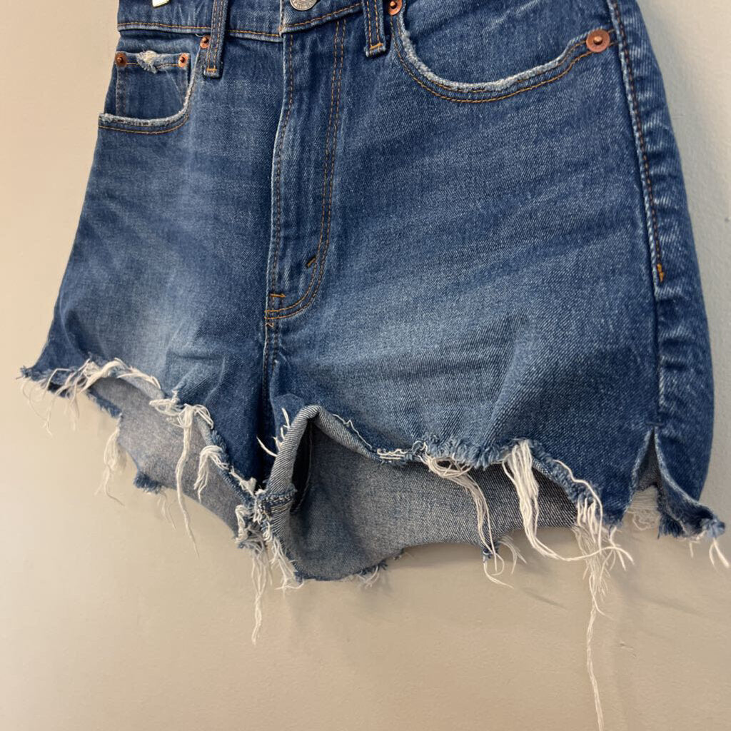 Abercrombie and Fitch Dark Wash The Cutoff High Rise Denim Shorts 25