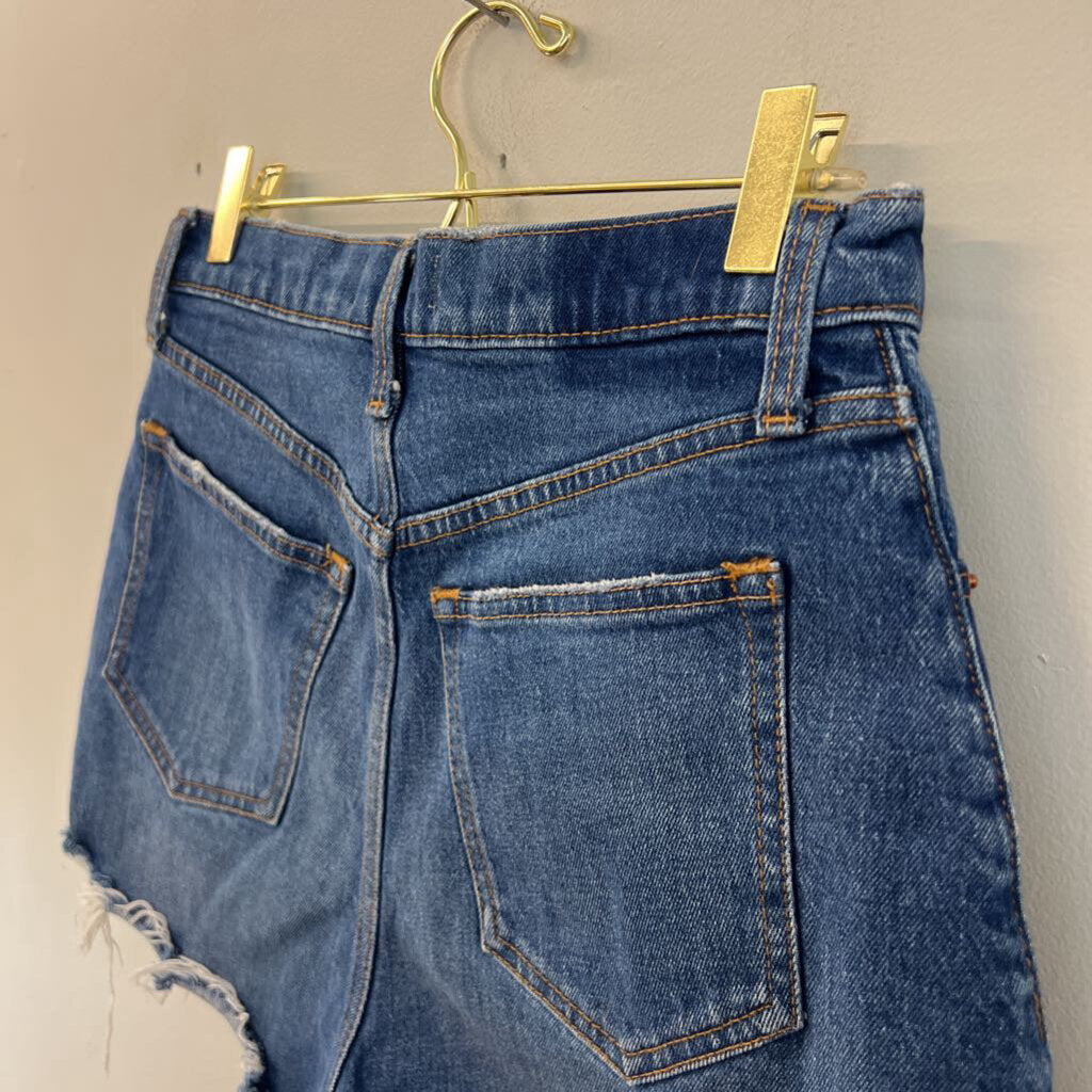 Abercrombie and Fitch Dark Wash The Cutoff High Rise Denim Shorts 25