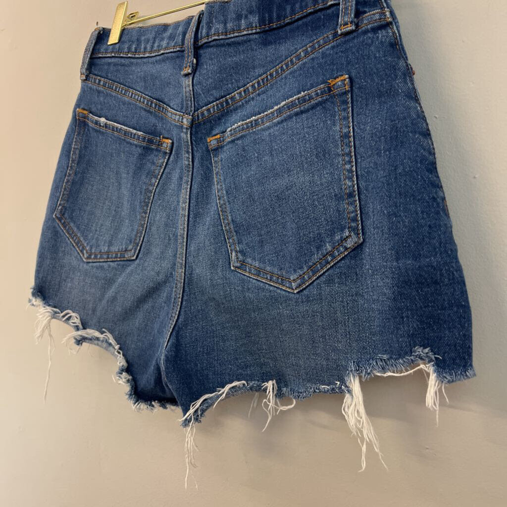 Abercrombie and Fitch Dark Wash The Cutoff High Rise Denim Shorts 25