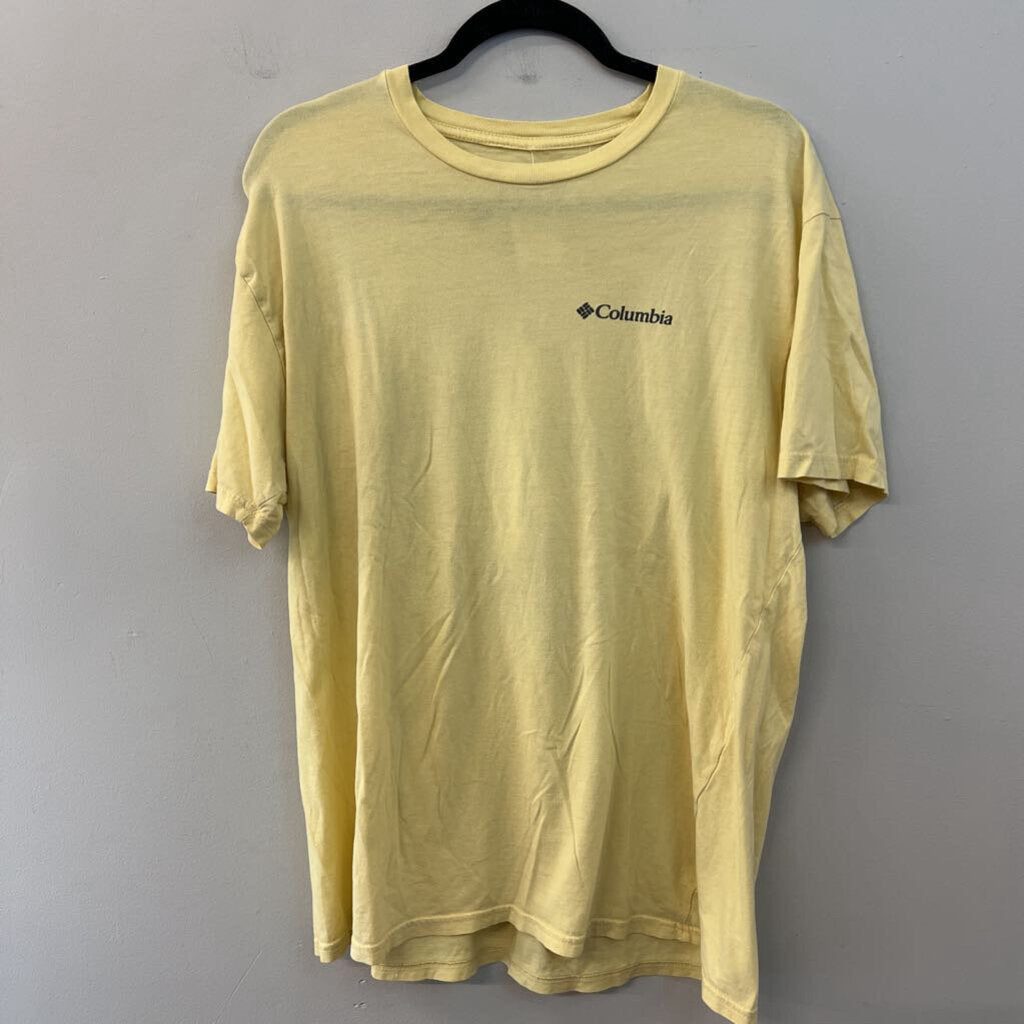 Columbia Yellow Short Sleeve Graphic Tee Extra Large