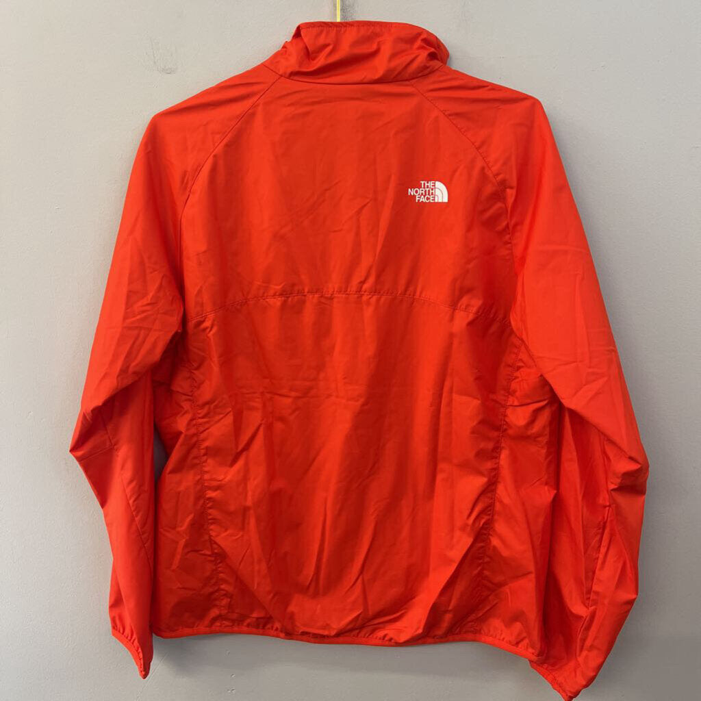 The North Face Orange Long Sleeve Zip Up Rain Jacket Large
