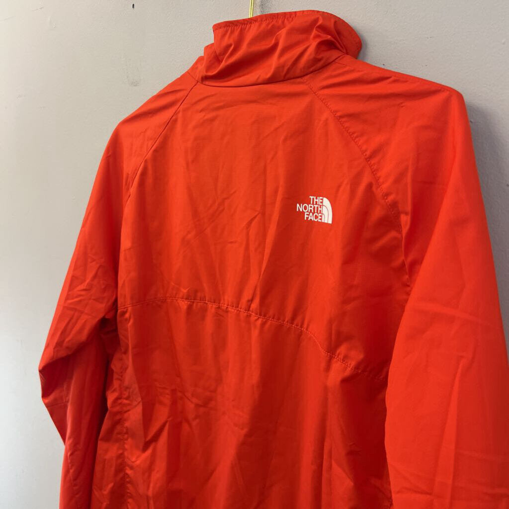 The North Face Orange Long Sleeve Zip Up Rain Jacket Large