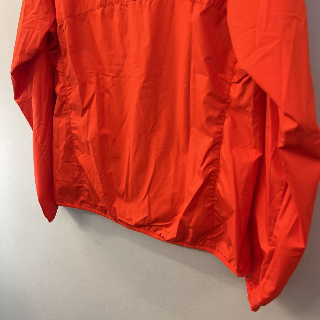 The North Face Orange Long Sleeve Zip Up Rain Jacket Large