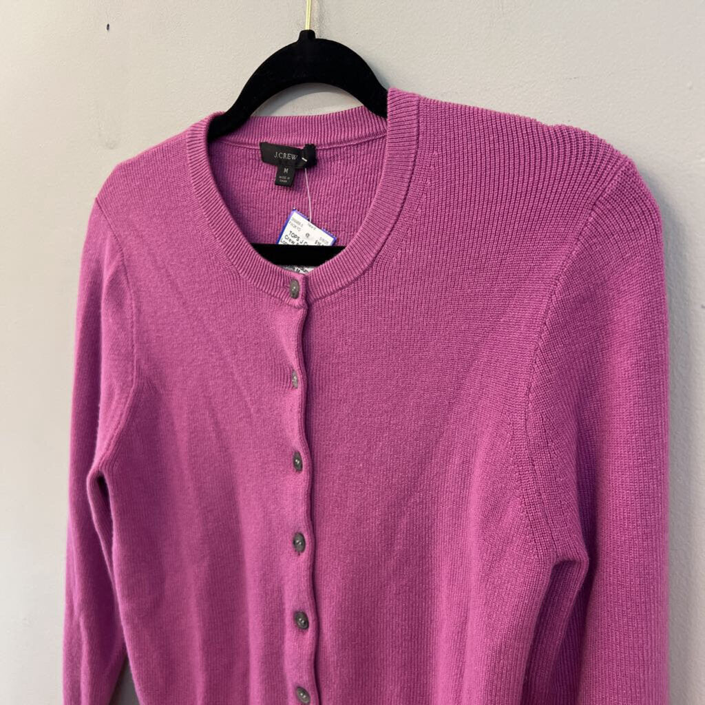 J Crew Soft Purple Long Sleeve Button Front Cardigan Sweater Medium