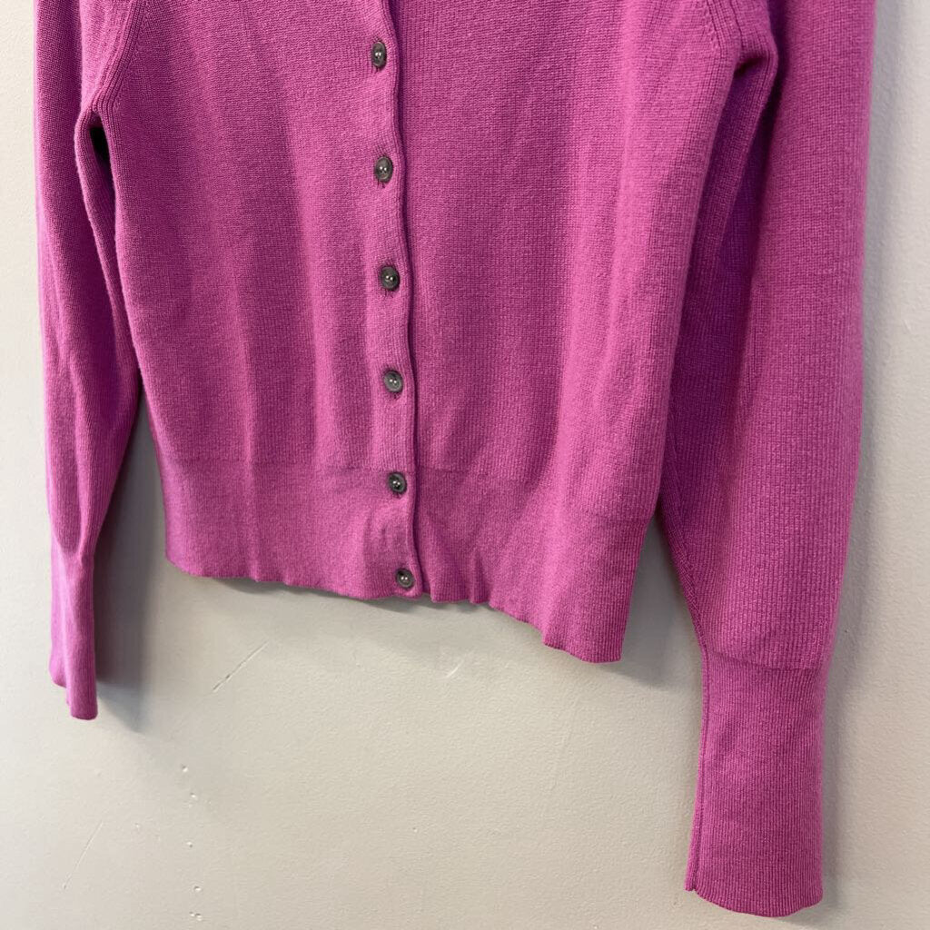 J Crew Soft Purple Long Sleeve Button Front Cardigan Sweater Medium