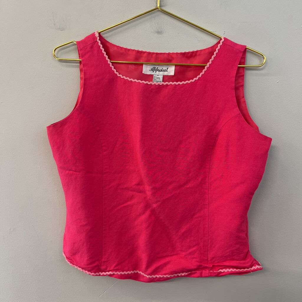 Vintage Appraisal Pink Squiggle Hem Tank Top 12
